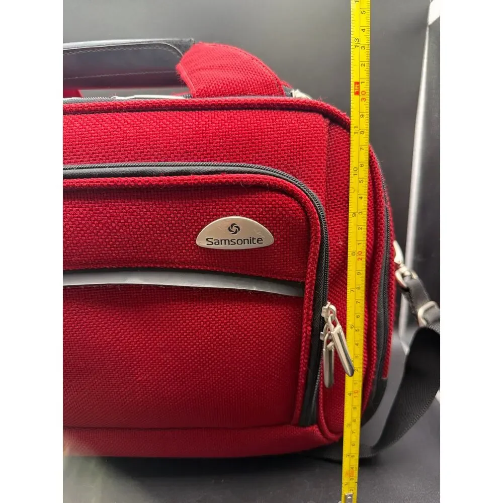 Samsonite Red Travel Boarding Bag Carry On Laptop Overnight Shoulder Bag